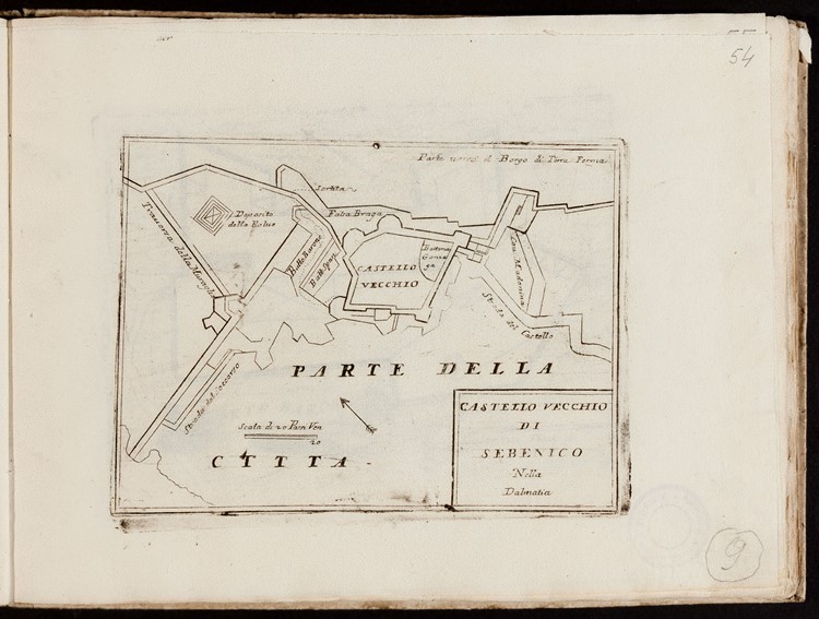 Vincenzo Maria Coronelli, St. Michael's Fortress ground plan, 1688