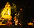 Umjetnička instalacija 'Dvorana, lopta, stolice' na Festivalu svjetla u Zagrebu
